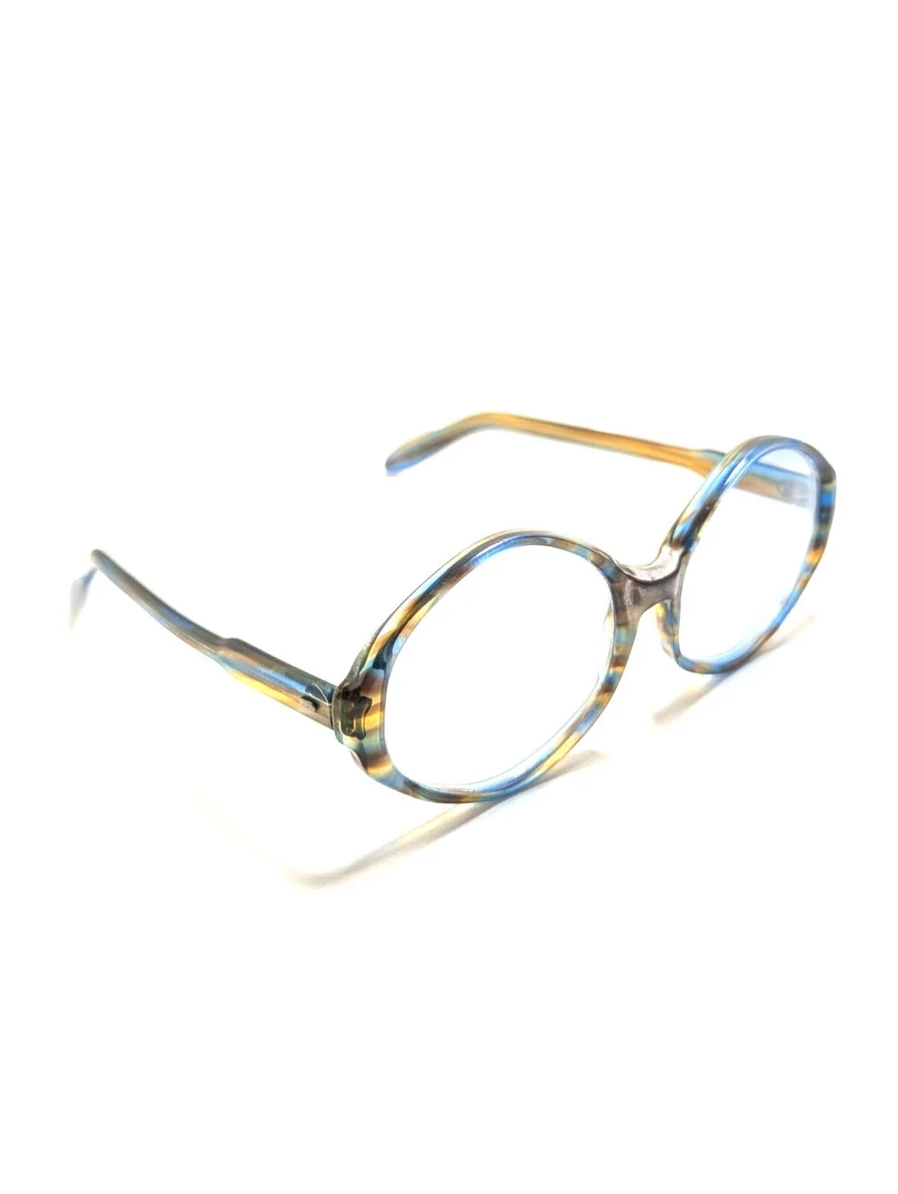 Vintage Retro Light Blue Classic Multicolor Geometrical Fashion Sunglasses